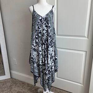 Tommy Bahama Women’s Playa Brava Cover-Up Scarf Dress Sz S / M Blue